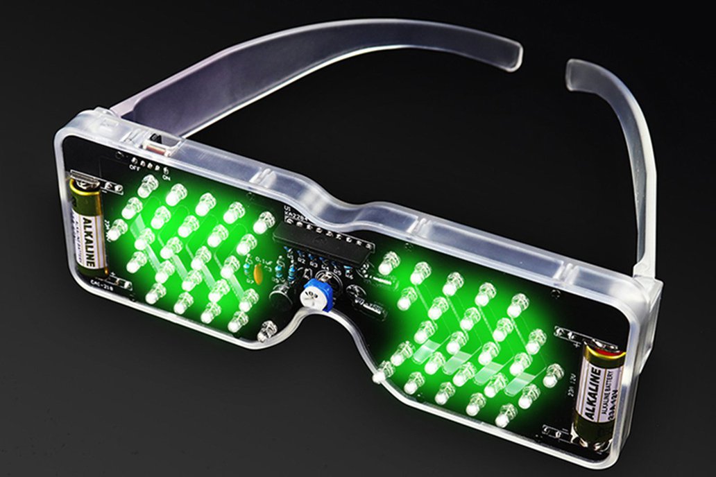 DIY Kit Sound Controlled LED Lighting Glasses from ICStation on Tindie